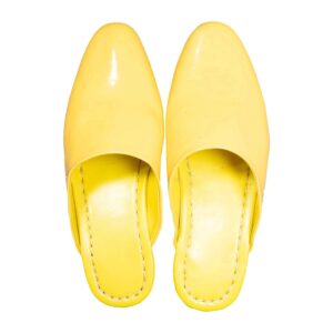 Islamitische Stijl Gele Nalain Slippers met Kunstleer