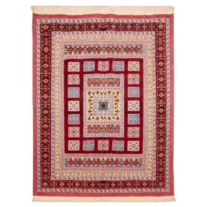 Authentiek Perzisch Wol Kilim Tapijt Handgeweven in Khorasan Geometrisch