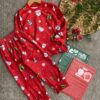 Kinder sweater en broek set met Kerstman ontwerp