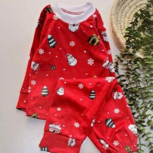 Kinder sweater en broek set met Kerstman ontwerp