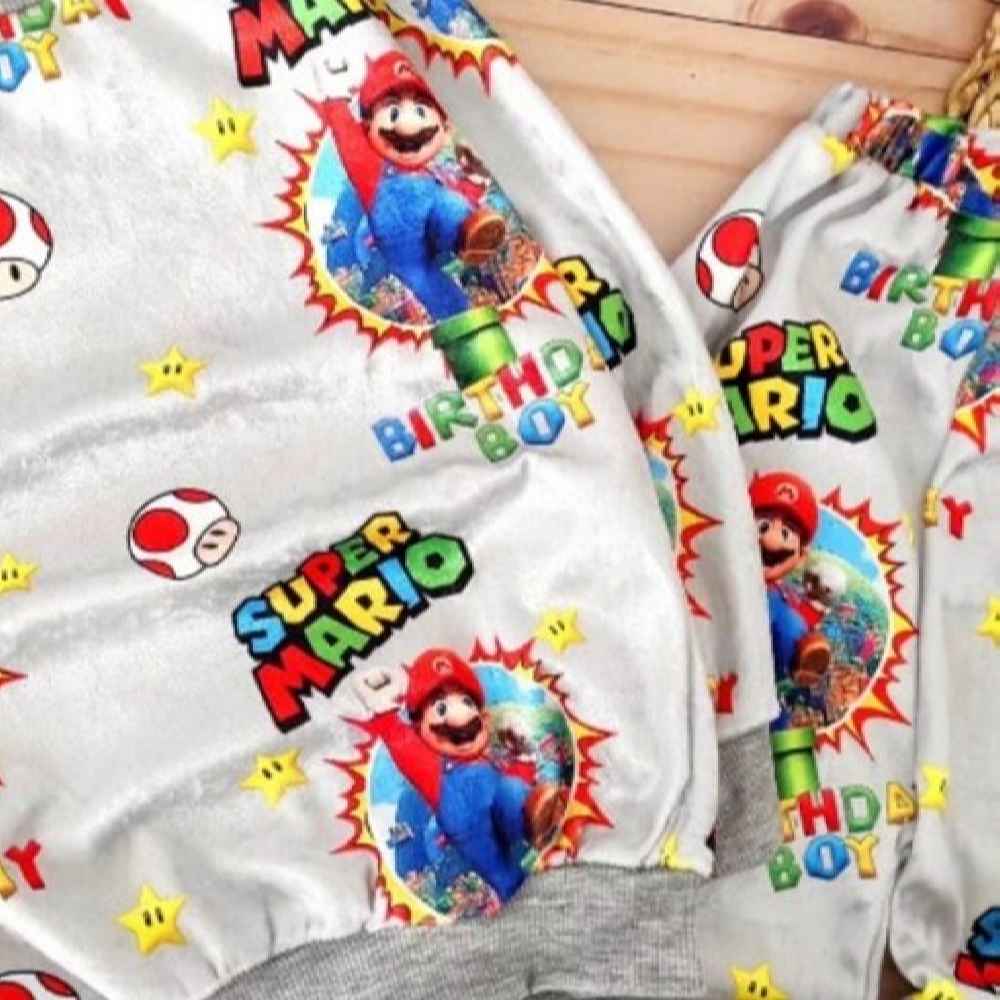 Kinder sweatshirt en broek set met Super Mario ontwerp