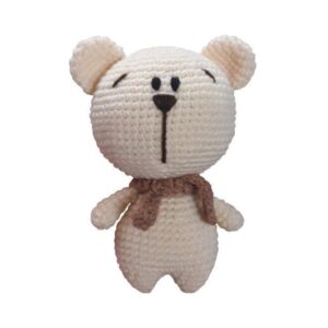 Handgemaakte Amigurumi Teddybeer – 9 cm Cream