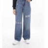 Loose Fit Jeans – Blauw Gescheurd Denim