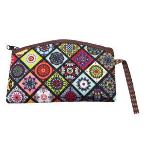Perzische Make-up Tas in Bloemen Termeh Stofpatroon voor Cosmetica