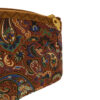 Perzische Make-up Tas in Paisley Bruine Termeh Stof voor Dames