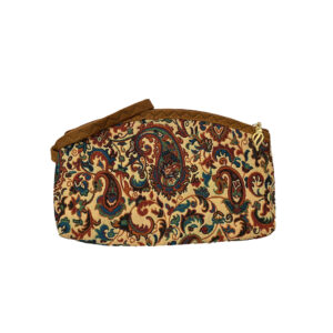 Perzische Make-up Tas in Termeh Stof met Paisley Patroon voor Organisatie
