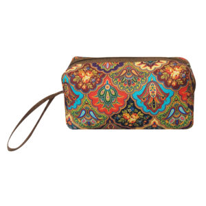 Perzische Make-up Tas in Traditionele Stof met Bloemenpatroon