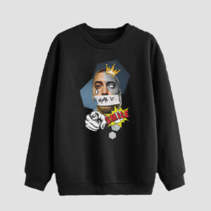 Heren Sweater met Ronde Hals Abstract Eminem Print
