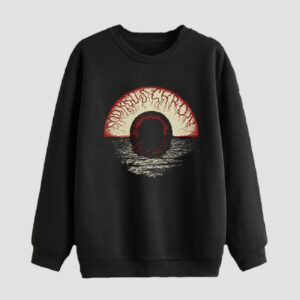 Heren Sweater met Ronde Hals Katoen Zwart Donker Oogontwerp