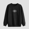 Heren Sweater met Ronde Hals Katoen Zwart Oogontwerp