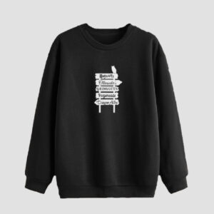 Heren Sweater met Ronde Hals Katoen Zwart Harry Potter