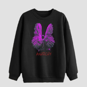 Heren Sweater met Ronde Hals Katoen Zwart Model Anarchy