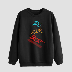 Heren Sweater met Ronde Hals Katoen Zwart Model Do Your Best