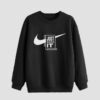 Heren Sweater met Ronde Hals Katoen Zwart Model Just Do It