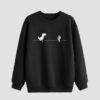 Heren Sweater met Ronde Hals Katoen Zwart Model Offline Game