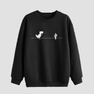 Heren Sweater met Ronde Hals Katoen Zwart Model Offline Game