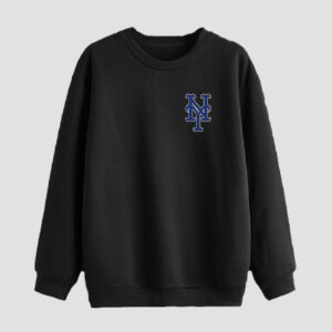 Heren Sweater met Ronde Hals Katoen Zwart voor Koude Seizoenen