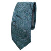 Heren Stropdas – Elegante Stijl Zijden Paisley in Blauw