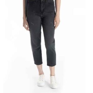 Mom Fit High Rise Jeans – Houtskool