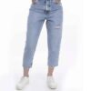 Mom Jeans Straight Leg – Lichtblauw