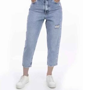 Mom Jeans Straight Leg – Lichtblauw