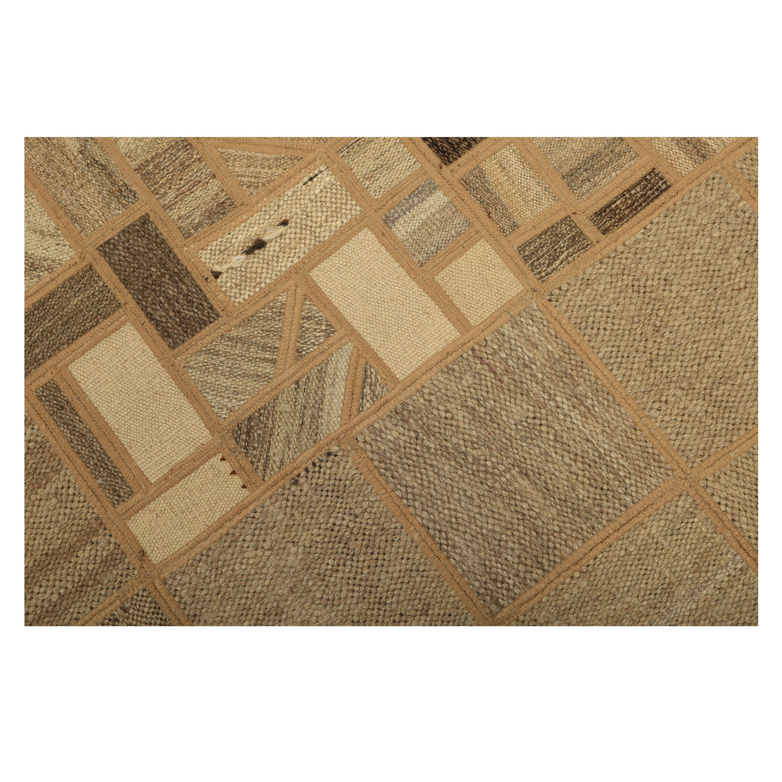 Perzisch Patchwork Kilim Tapijt Handgeweven Crème