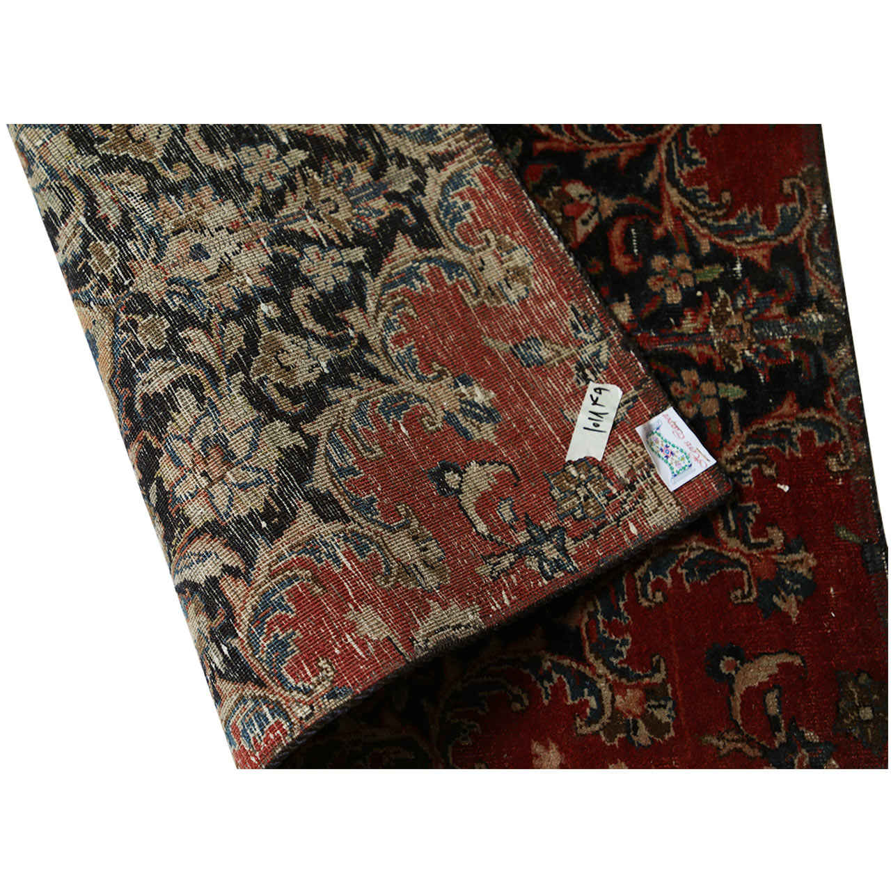 Vintage Patchwork Tapijt Heriz – Rood Katoen