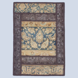 Vintage Patchwork Tapijt Geometrisch – Crème Wol