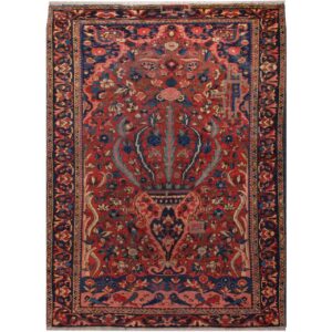Vintage Patchwork Tapijt Heriz – Wol & Katoen Mix