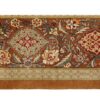 Handgeknoopt Perzisch Qom Zijden Tapijt (Boteh Paisley Motief) - Lichtbruin