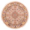 Handgeknoopt Perzisch Tabriz Tapijt (Lachak Toranj Bloemenmedaillon) - Crème Zijde & Korkwol