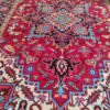 Handgeknoopt Perzisch Tabriz Heriz Tapijt (Klassiek Bloemenmedaillon) - Rode Wol