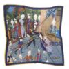 Perzische Sjaal voor Dames – Levendig Shahnameh Geïnspireerd Motief