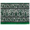 Perzisch Tafelkleed Isfahan Kalamkari — Model Aras — Handgemaakte Blokdruk Groen
