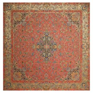 Perzisch Termeh Tafelkleed – Sepehr Model Rood Luxe Bloemenpatroon