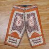 Perzische Zoorkhaneh Sportieve 3/4 Broek met Termeh Stof & Leer