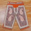 Perzische Zoorkhaneh Sportieve 3/4 Broek met Termeh Stof & Leer