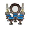 Haft-seen Minakari Set – Blauw Geëmailleerd