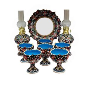 Haft-seen Minakari Set – Blauw Geëmailleerd