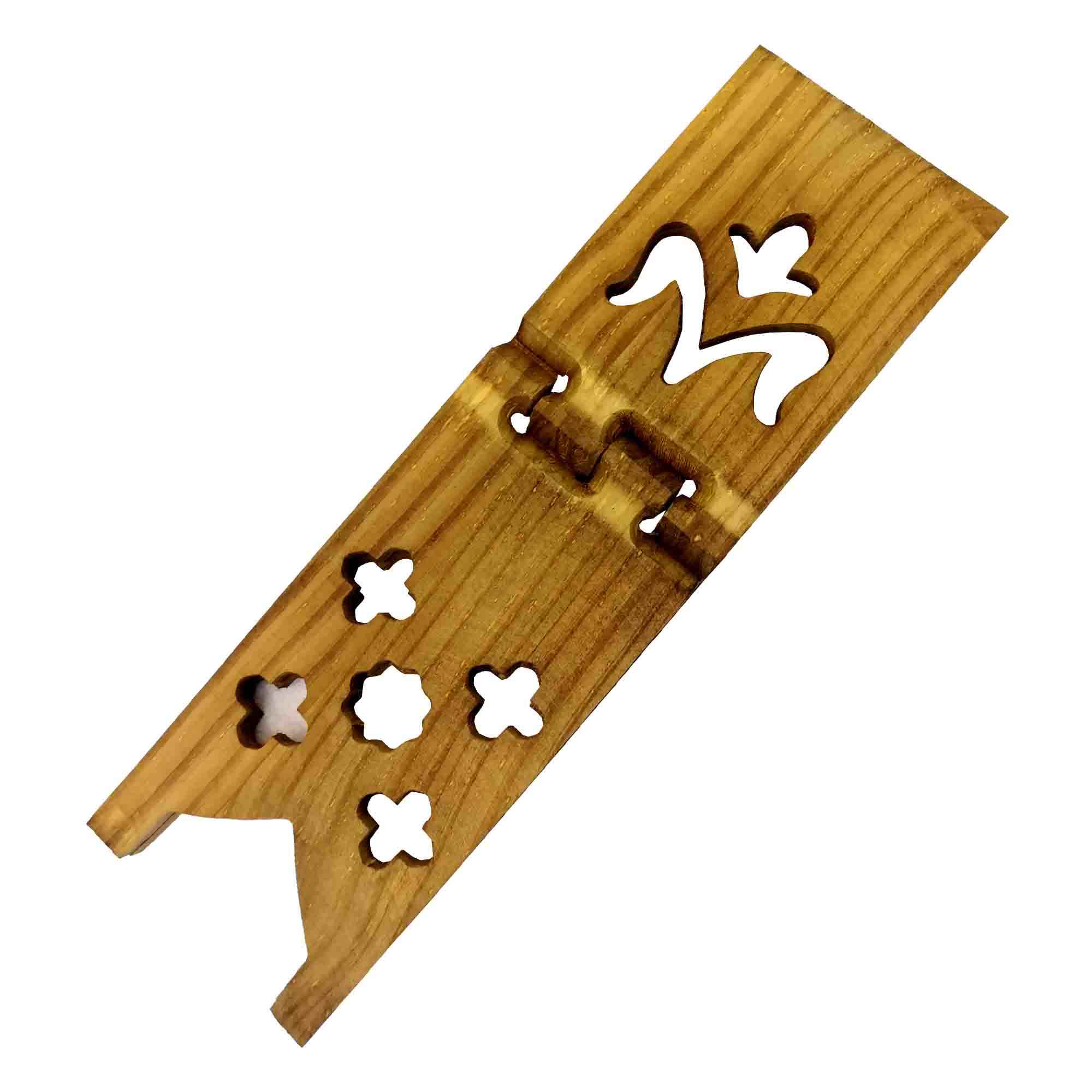 Opvouwbare Houten Koran Rehal Standhouder met Bloemmotief Design