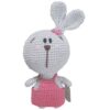 Handgemaakte Amigurumi Gehaakt Konijn – Wit & Roze