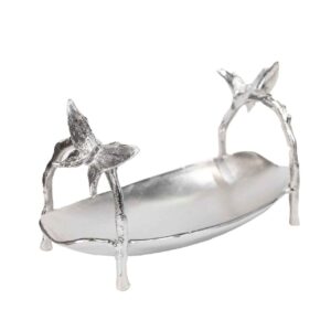 Aluminium Serveerschaal Vlinder – Zilver – Fruit & Noten