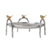 Aluminium Serveerschaal Vogel – Zilver – Fruit & Snoep