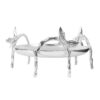 Aluminium Serveerschaal Vlinder – Zilver – Fruit & Snoep