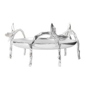 Aluminium Serveerschaal Vlinder – Zilver – Fruit & Snoep