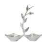 Aluminium Serveerschaal Blad – Zilver – Snoep & Noten