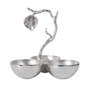 Aluminium Serveerschaal Blad – Zilver – Voor Noten