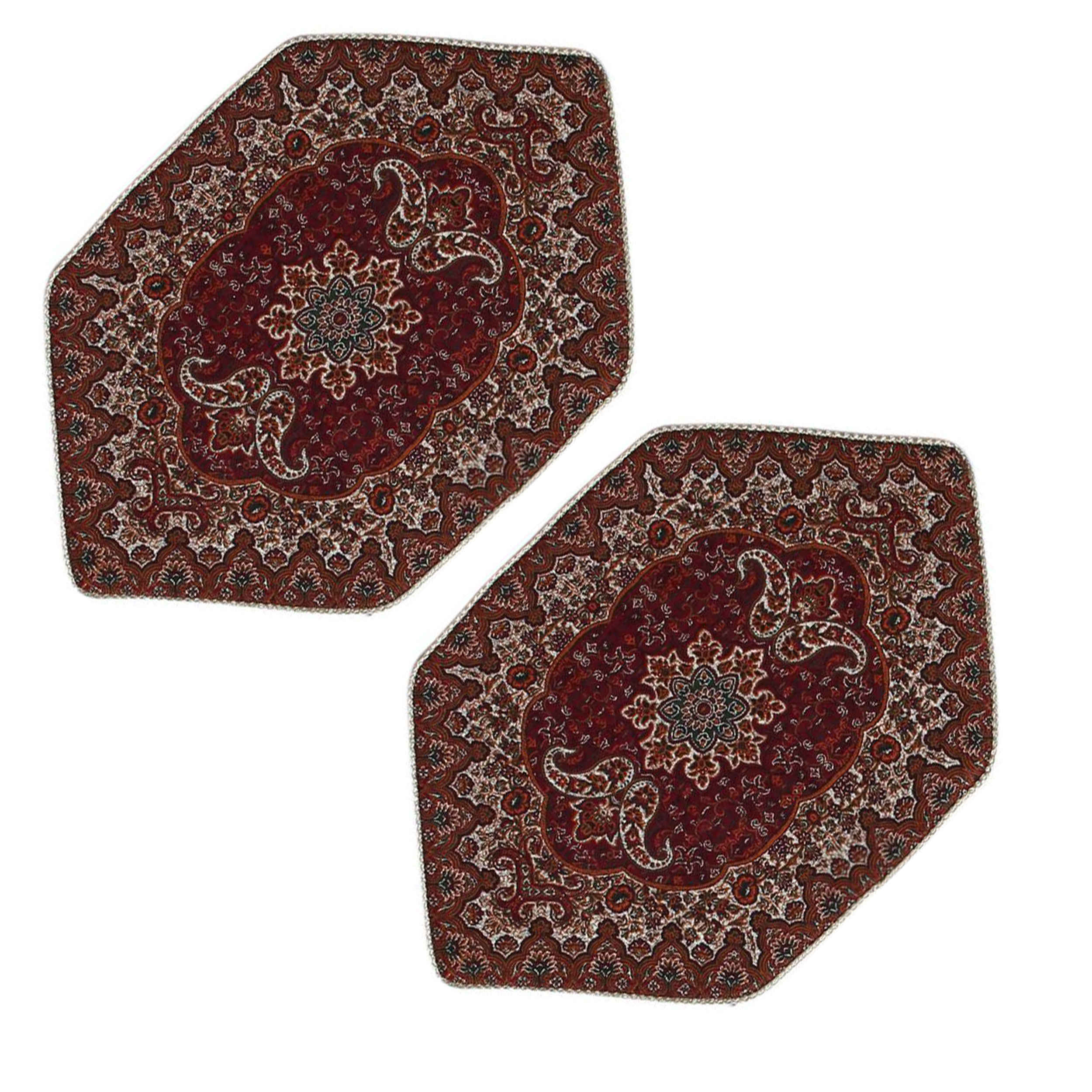 Set van 3 Luxe Termeh Tafelkleden Z3 – Perzisch Bloempatroon Rood