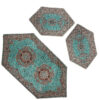 Set van 4 Luxe Termeh Tafelkleden Karmania – Blauw Paisley
