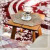 Luxe Yazd Termeh Tafelkleed Set - 5-delig - Crème
